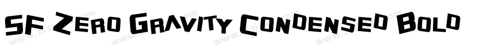 SF Zero Gravity Condensed Bold Italic字体转换